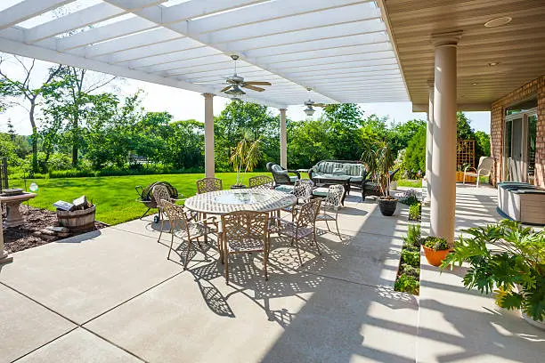 Concrete patio in Denton, TX